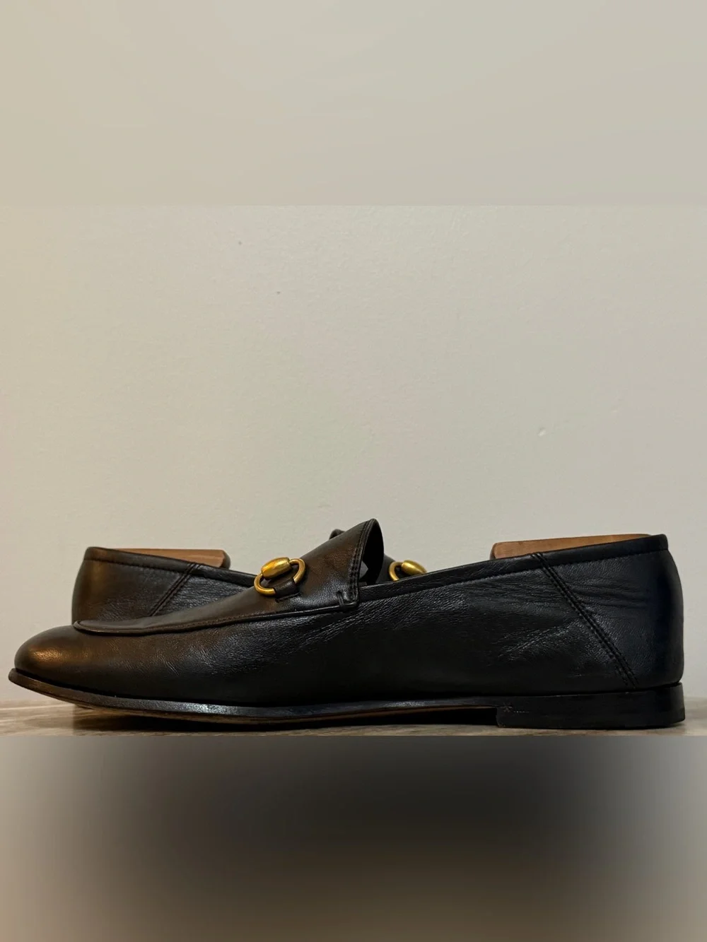 GUCCI BRIXTON Black Leather Horsebit Loafers US 8.5 Gucci 8 Jordaan $1100